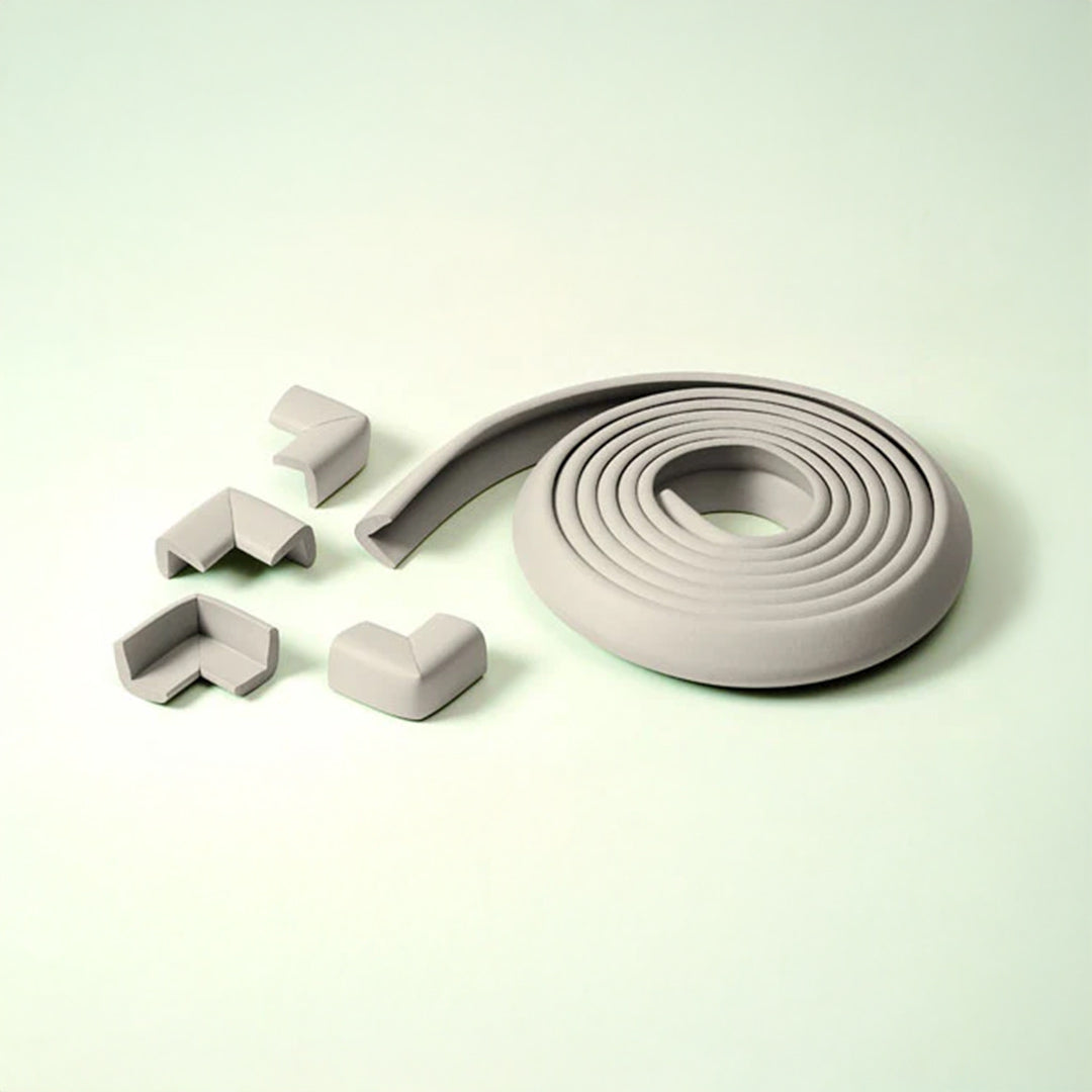 Prince Lionheart Table Edge Guard - White - with 4 corners - Grey