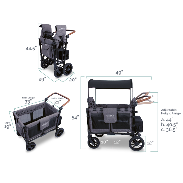 Wonderfold W4 Luxe Stroller Wagon Features
