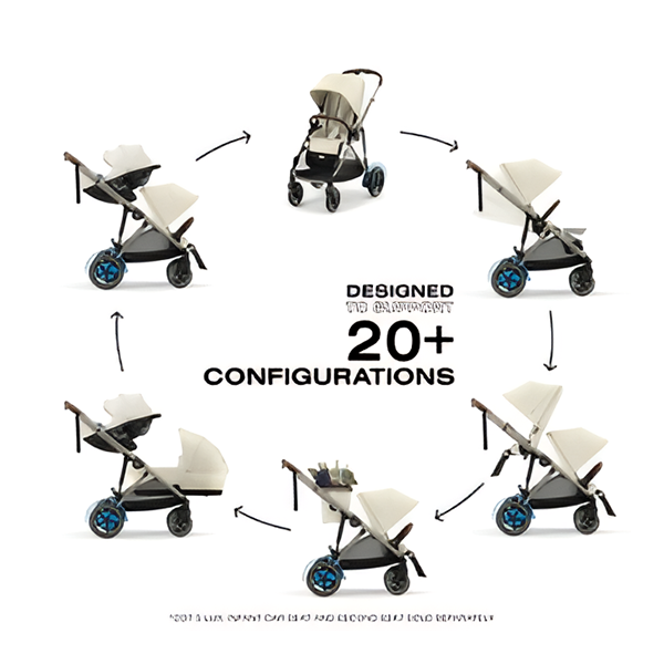 E-Gazelle Cybex double stroller