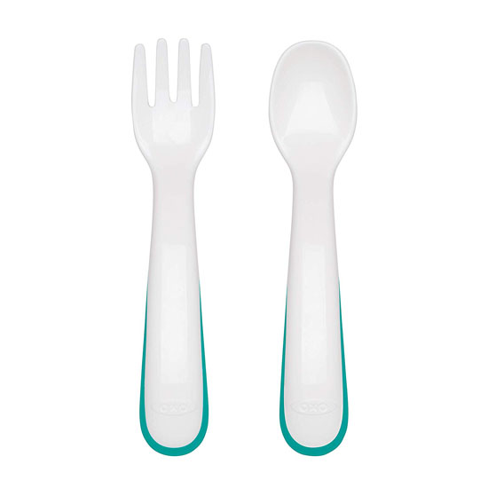 OXO On-the-Go Fork and Spoon Set wih Travel Case - Teal_thumb4