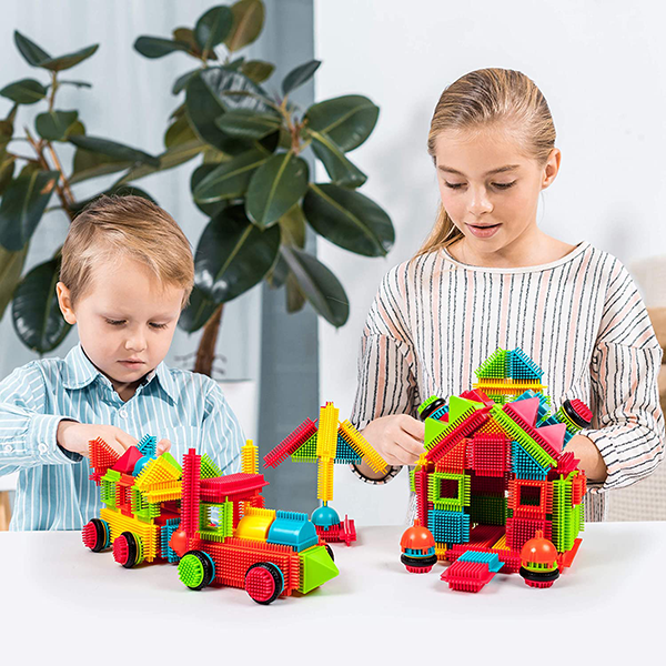 PicassoTiles PTB240 240pcs Bristle Shape 3D STEM Building Blocks
