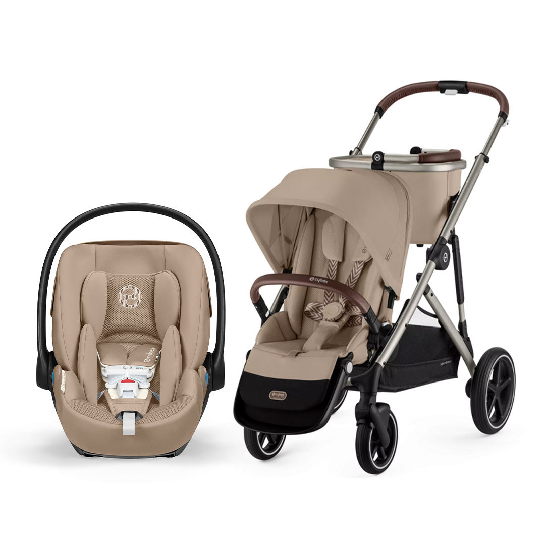 cybex トラベルシステム Cybex Gazelle S Stroller Taupe Frame with Stormy Blue Seat