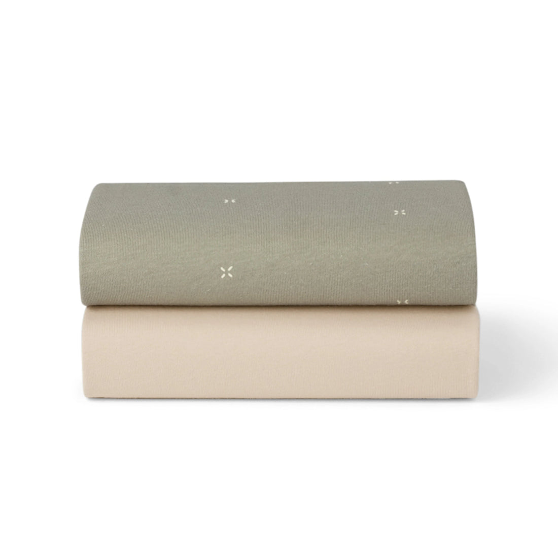 Bassinet 2 Pack Fitted Sheets - Sage Cross