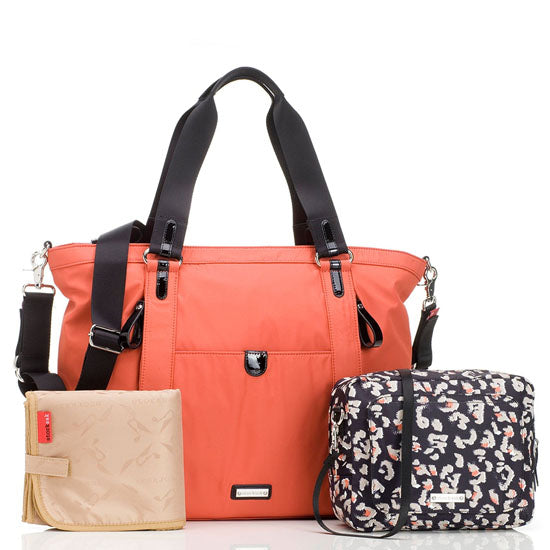 Storksak Cleo - Papaya + Mini Fix Changing Bag-2