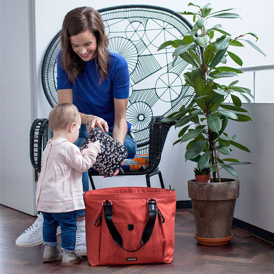Storksak Cleo - Papaya + Mini Fix Changing Bag-6