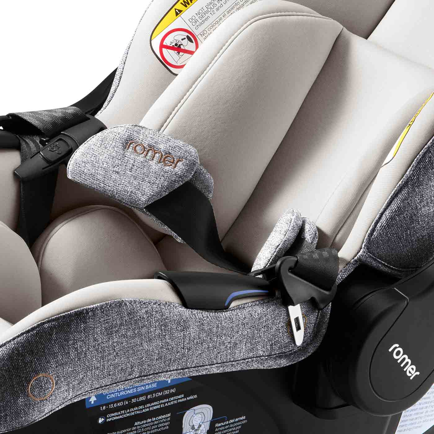 Romer Juni Infant Car Seat with Versa Base, SecureLoc Technology, Luxury Cover - Pearl