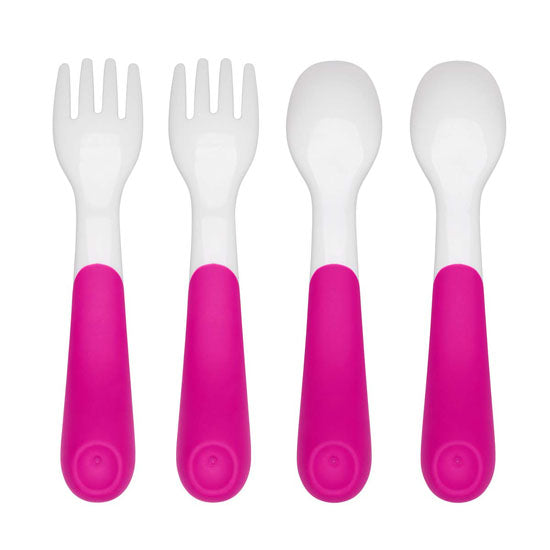 OXO Tot Fork and Spoon Training Set - Pink_thumb1_thumb2