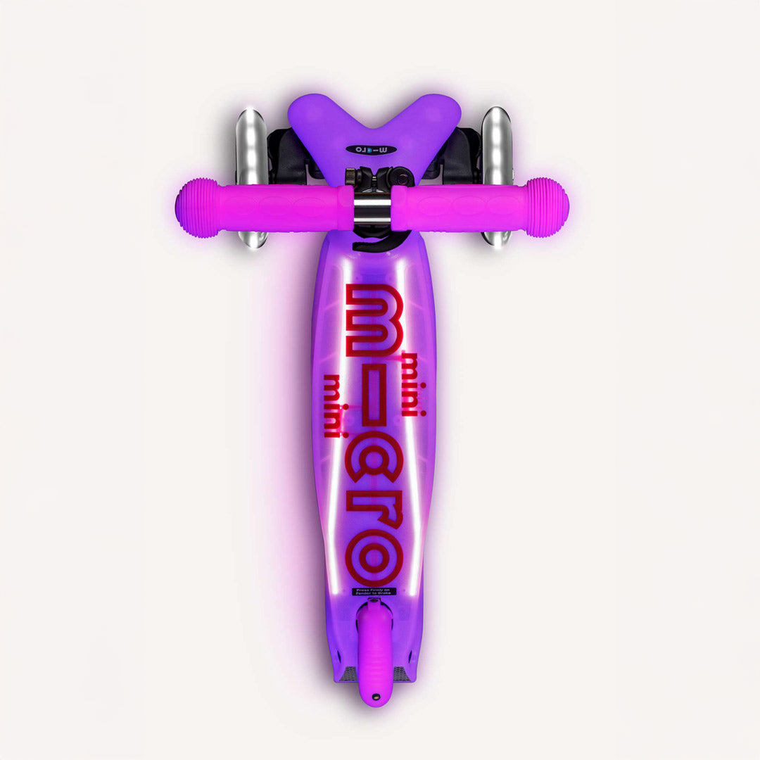 Micro Kickboard Mini Glow Plus LED Scooter - Frosty Pink