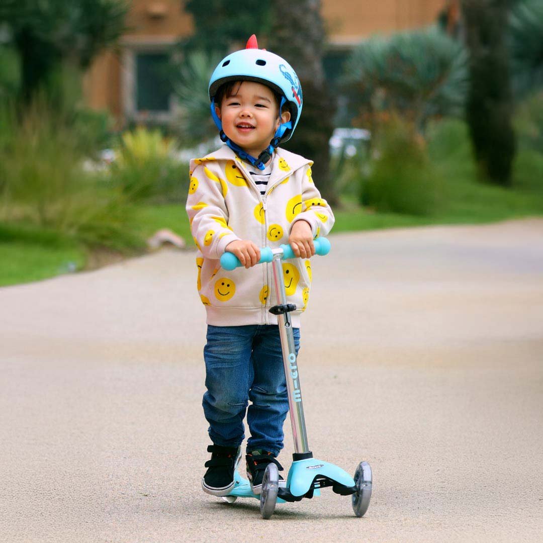 Micro Kickboard Mini Glow Plus LED Scooter - Glacier Aqua