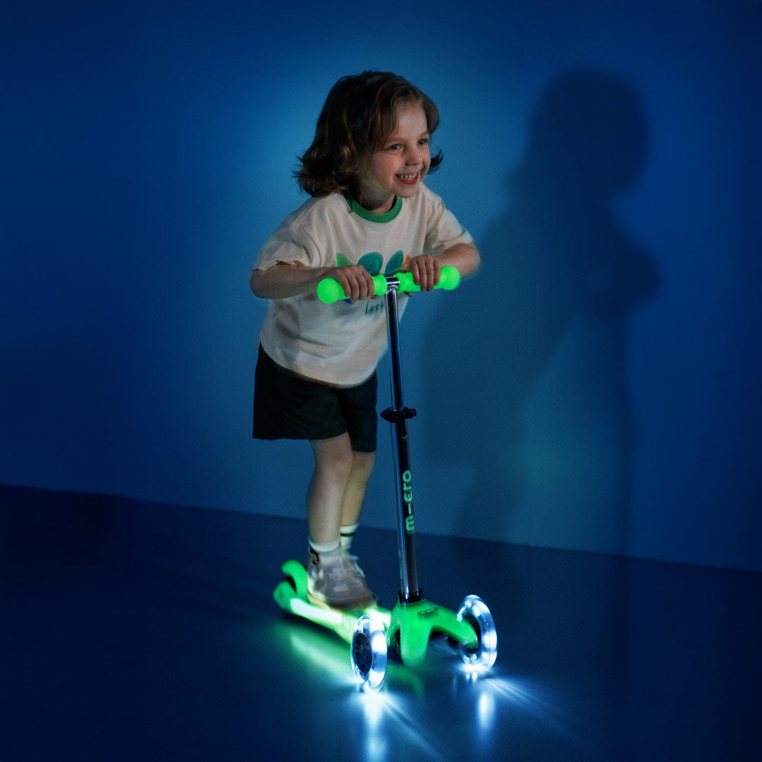 Micro Kickboard Mini Glow Plus LED Scooter - Icy Lime
