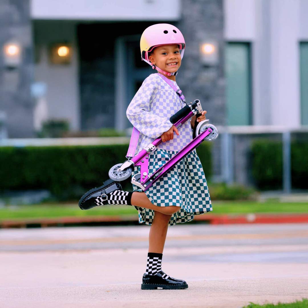 Micro Kickboard Sprite LED Scooter - Purple-Stripe