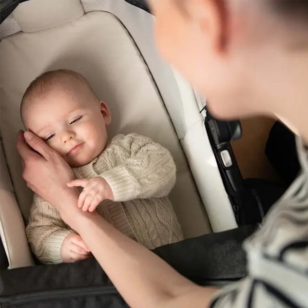 Triv Next Stroller with LYTL Bassinet Lifestyle