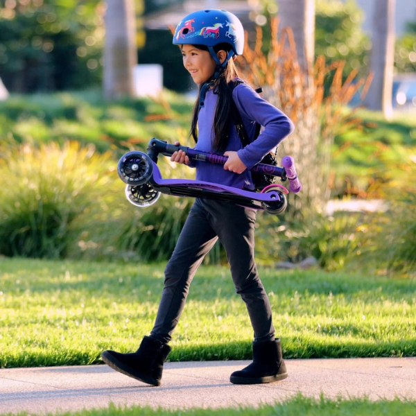 Micro Kickboard Maxi Foldable LED Scooter Compact Fold