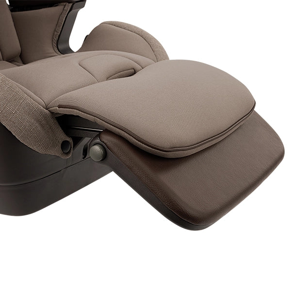 Nuna LUMN Harness Booster Car Seat in Cedar Calf Support Extended