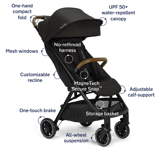 Nuna TRVL Stroller Lightweight Strollers Kidsland 449.95