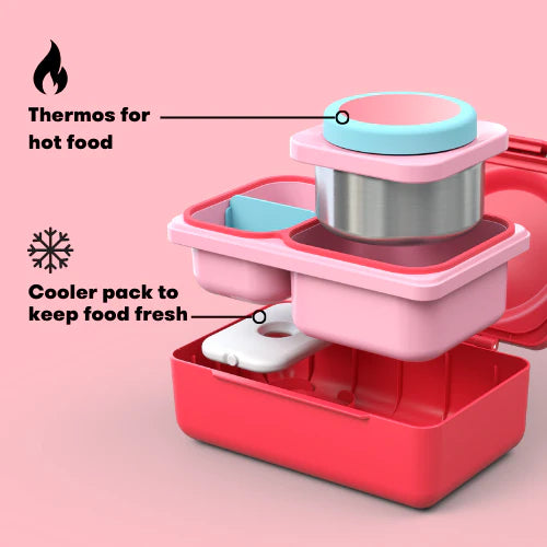 OmieBox bento style lunch box and thermos