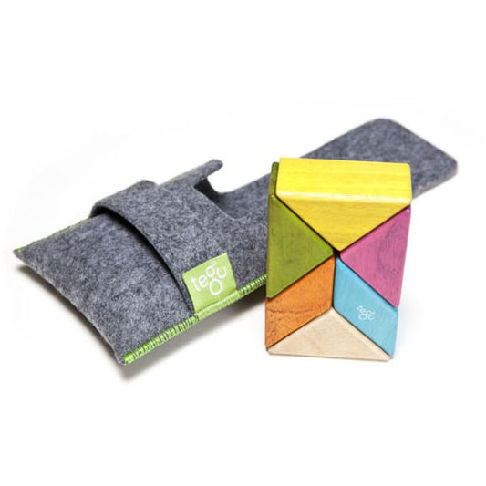 Tegu 6 Piece Pocket Pouch Prism Magnetic Wooden Block Set - Tints_thumb1