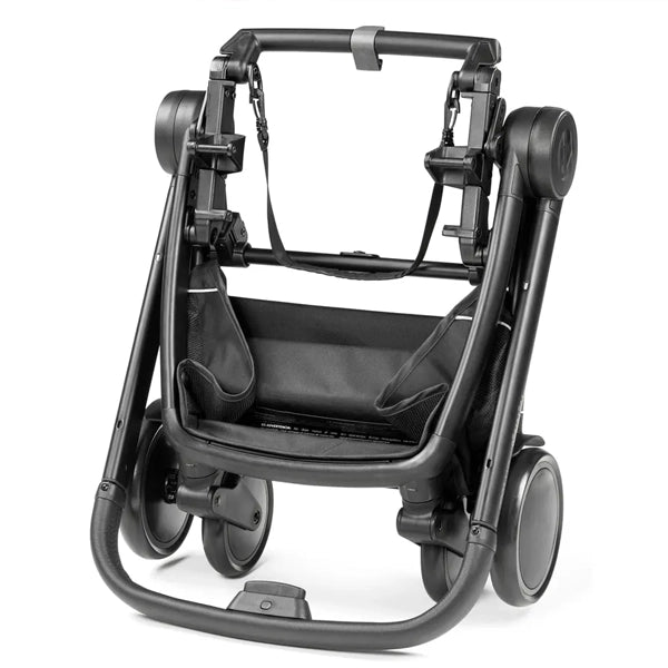 Peg Perego City Loop Stroller Frame in True Black Product Folded Image
