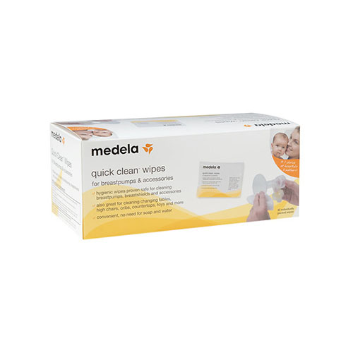 Medela Quick Clean Breast Pump & Accessories Wipe - 40 Single Pack Product