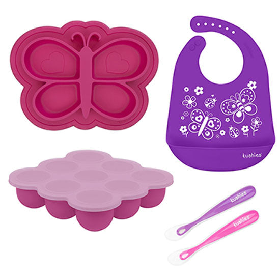 Kushies SiliSet All-In-One Silicone Gift Set - Girl