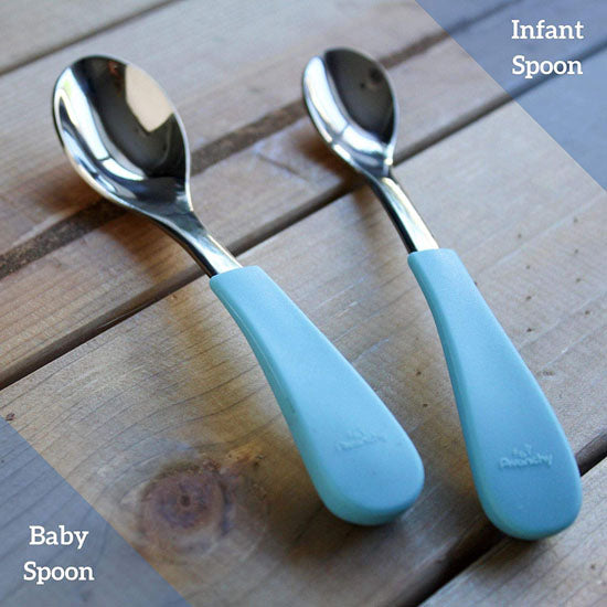 Avanchy Stainless Steel Baby Feeding Spoons (2 Pack) - Pink_thumb3