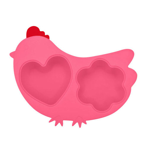 Innobaby Silicone Steamer with Lid - Chicken/Pink