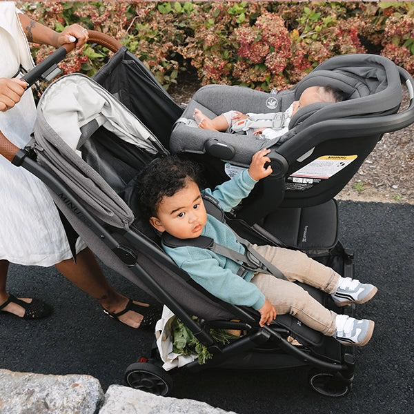 UPPAbaby Minu Duo in Greyson Travel System Newborn and Toddler Lifestyle