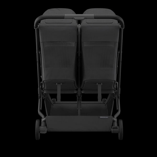 UPPAbaby Minu Duo Side-by-Side Compact Double Stroller in Jake Back Vent Window