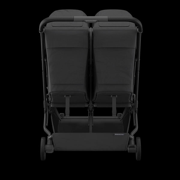 UPPAbaby Minu Duo Side-by-Side Compact Double Stroller in Jake Back View