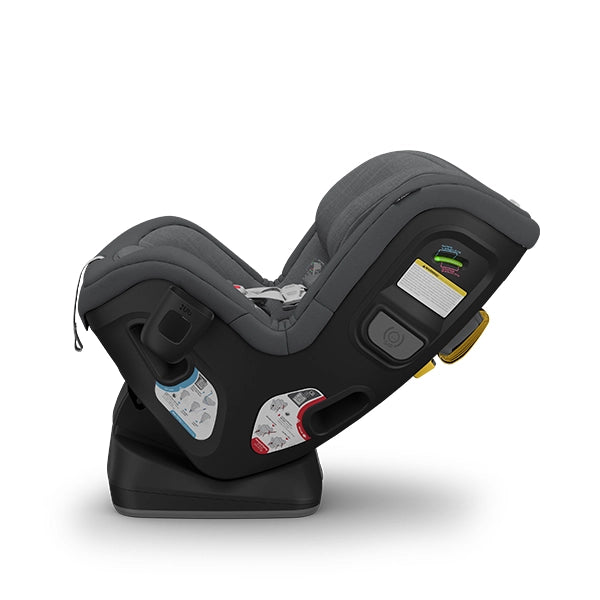 UPPAbaby Rove Fire Retardant Free Convertible Car Seat in Greyson Profile Recline View