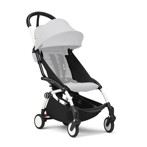 Stokke YOYO3 Stroller Frame in White with Optional YOYO 6+ Color PackSold Separately