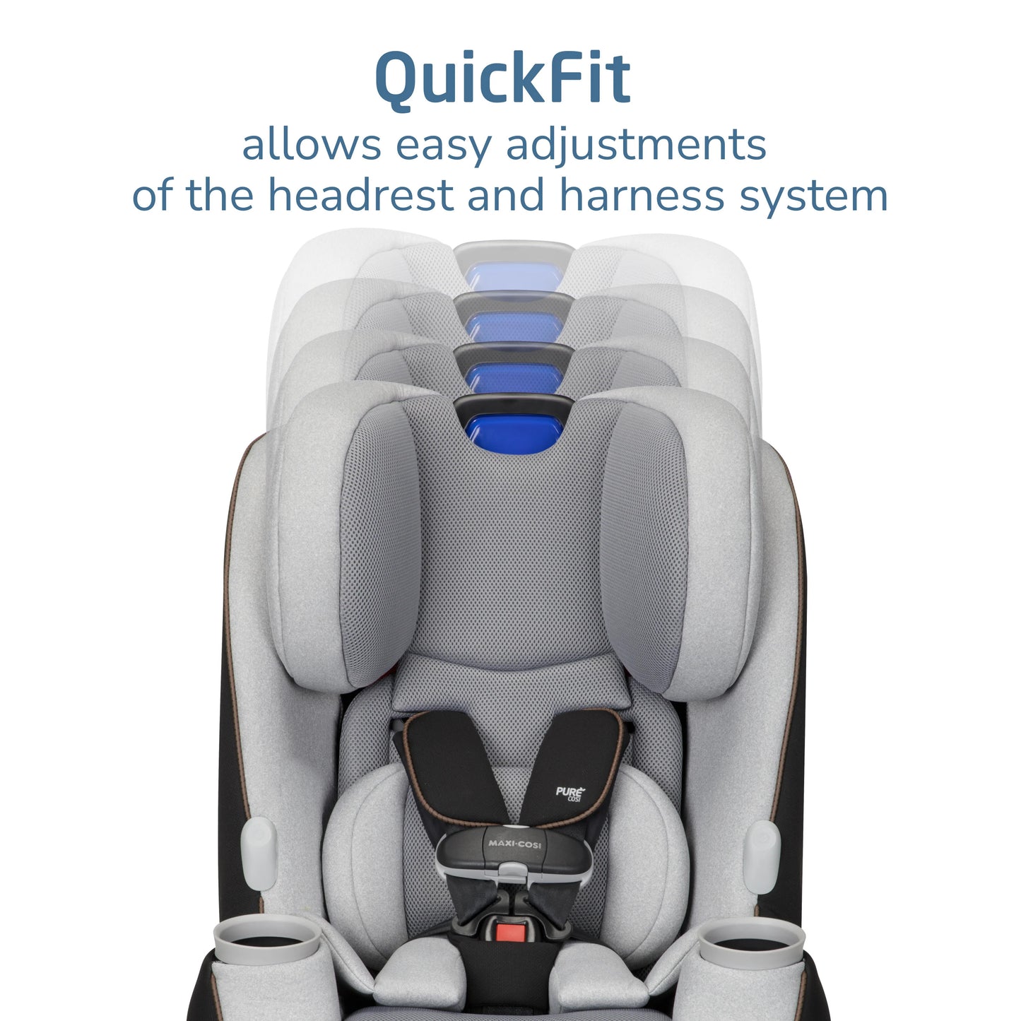 Adjustable head rest car seat