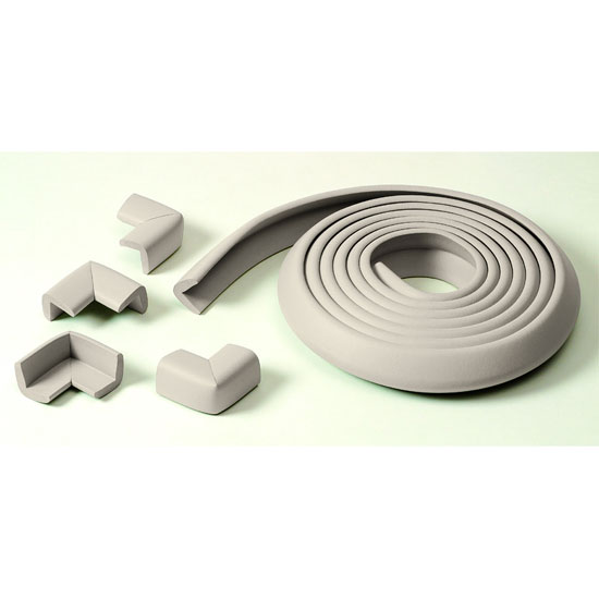 Prince Lionheart Table Edge Guard - White - with 4 corners - Grey-2