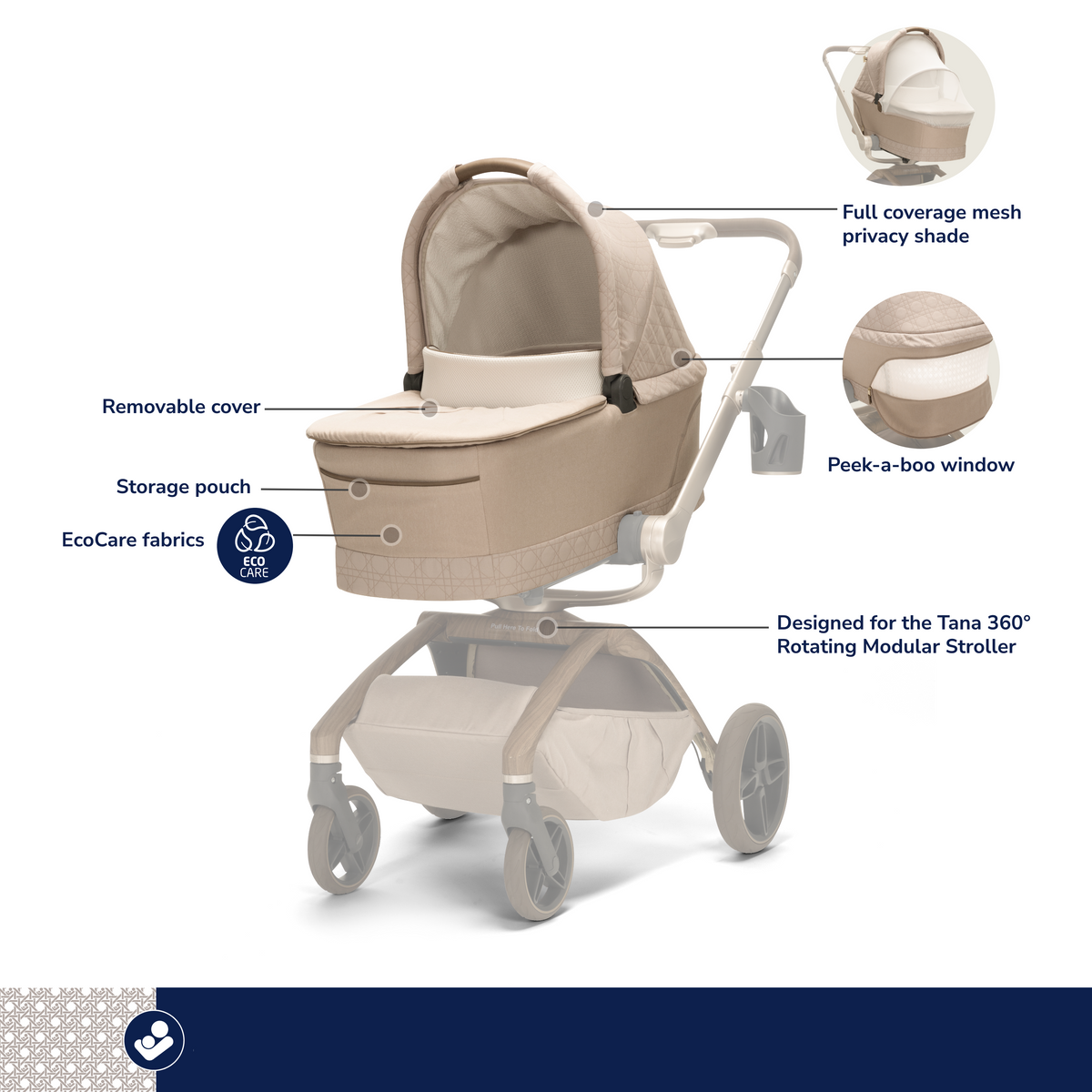Maxi-Cosi Tana + Peri + Bassinet Bundle - Kindred