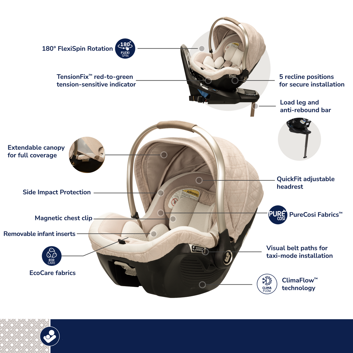 Maxi-Cosi Tana + Peri + Bassinet Bundle - Kindred