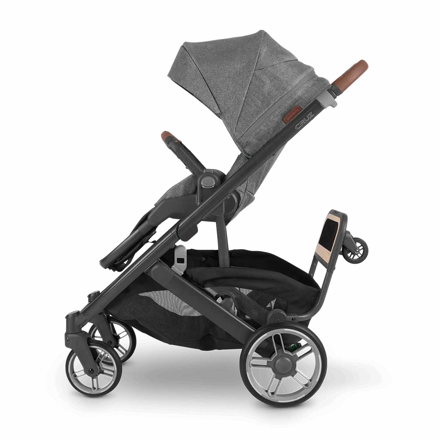 【美品＆PiggyBack,新生児シート付き】UPPAbaby Cruz 赤／2019年購入／走行性抜群＆兄姉立ち乗りOK UPPAbaby Cruz stroller w/ Red Top and Piggyback for Big Kids Stand