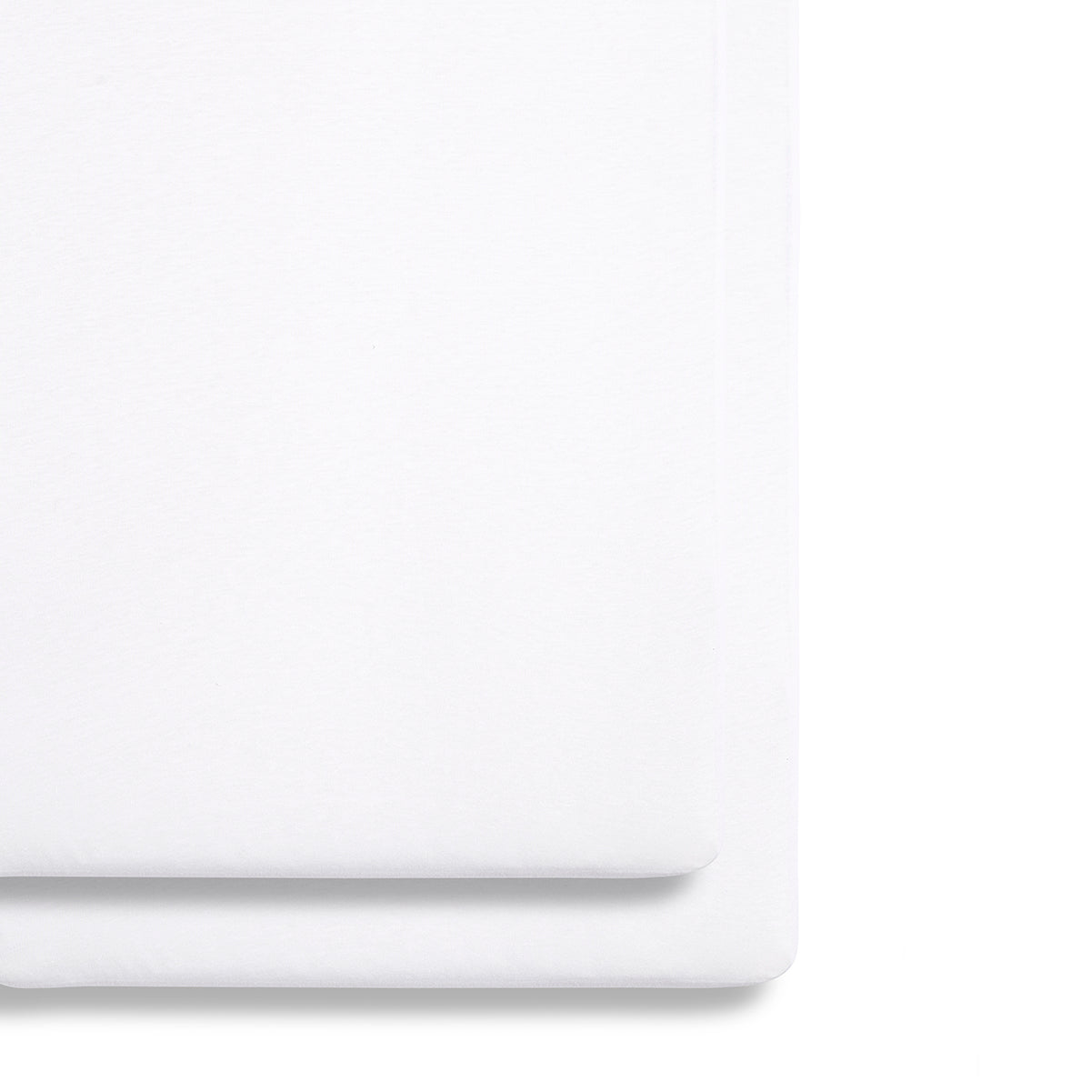 Bassinet 2 Pack Fitted Sheets - White
