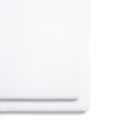 Bassinet 2 Pack Fitted Sheets - White