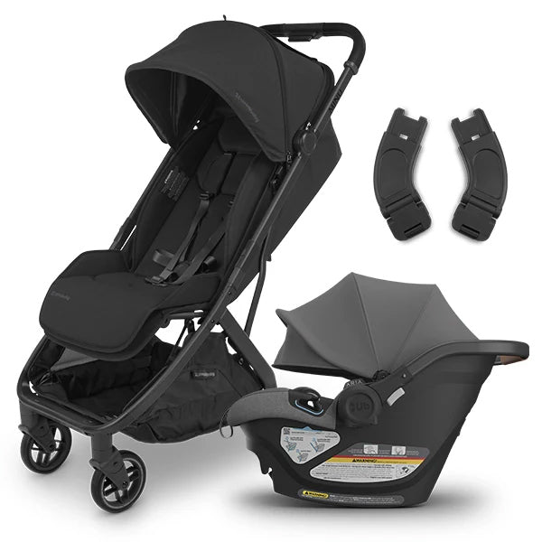 portable stroller for baby UPPAbaby Minu V3 + Aria V2 Travel System Greyson