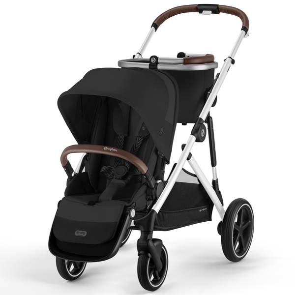 Gazelle S Stroller by Cybex Taupe Frame with Moon Black Seat