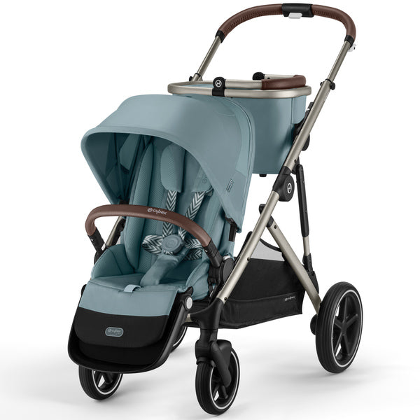 Gazelle S Stroller by Cybex Taupe Frame with Stormy Blue Seat