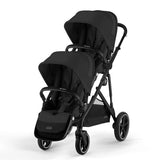 Cybex Gazelle S 2 Double Stroller in All Black Hero Image