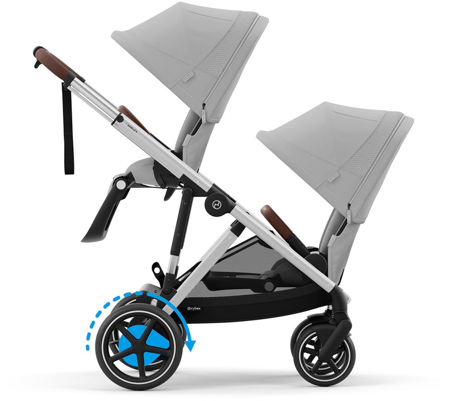 cybex x stroller Cybex Gazelle S Stroller Stone Grey/ Silver Frame