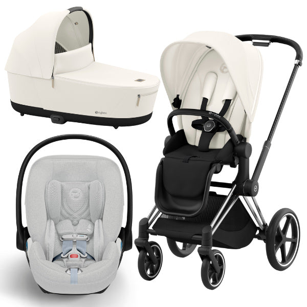 cybex priam deep black Cybex Priam 4 Newborn Stroller with Car Seat Peach Pink/Chrome Black