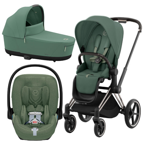 cybex priam platinum Cybex Priam 4 Newborn Stroller with Car Seat Peach Pink/Chrome Black