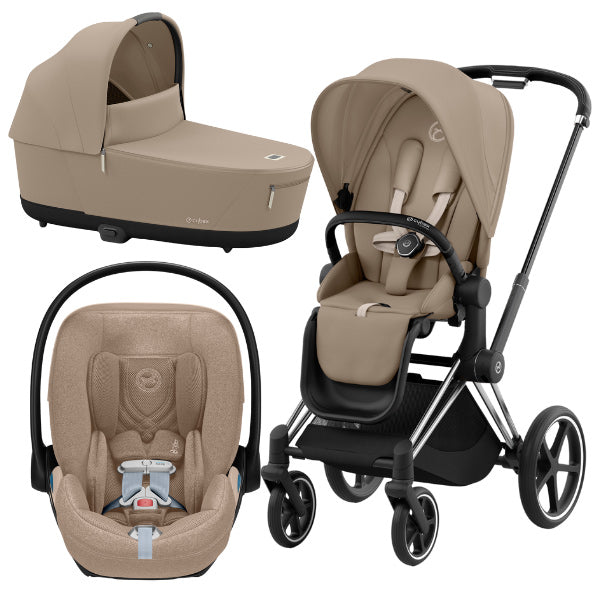 cybex priam lux carry cot adapter Cybex Priam 4 Newborn Stroller with Car Seat Peach Pink/Chrome Black