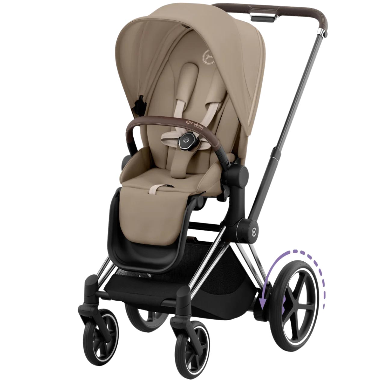 ベビーカー Cybex Priam Cybex Priam 3 Complete Stroller - Chrome/Black/Manhattan Grey