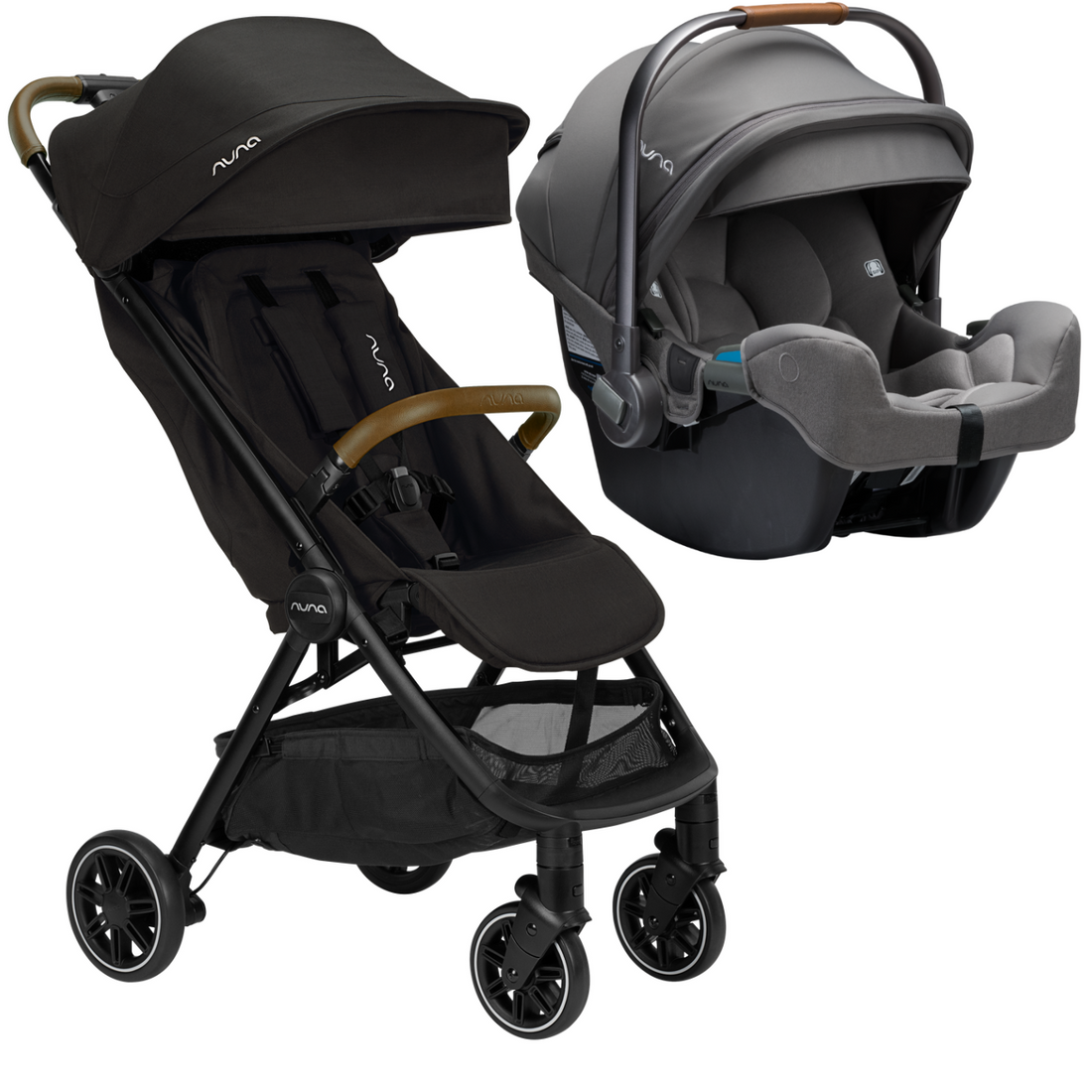 nuna pipa lite and stroller Nuna TRVL + Pipa RX Travel System Caviar/Cedar