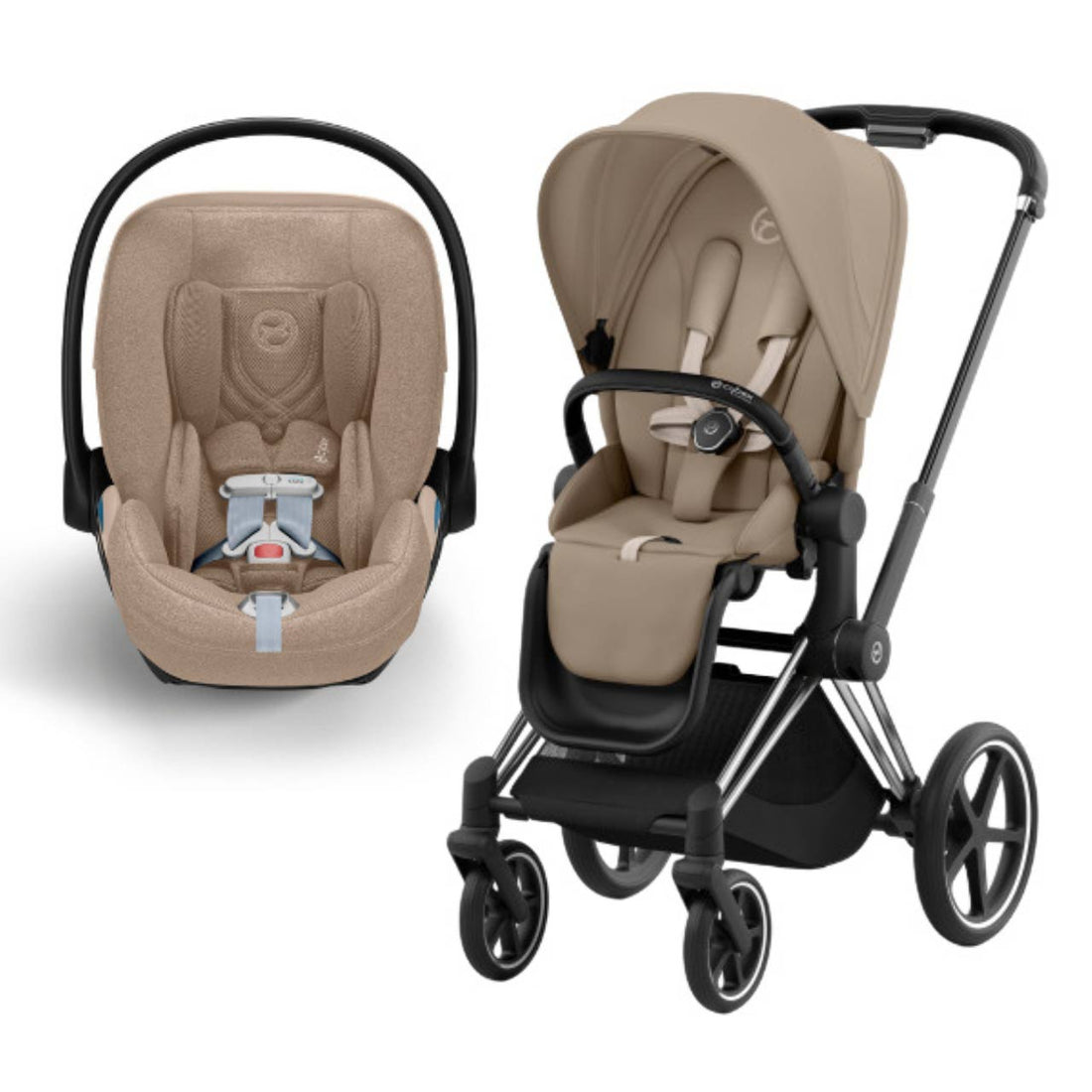 cybex 3 in 1 travel system Cybex Priam 4 Travel System with Cloud T Sepia Black/Matt Black