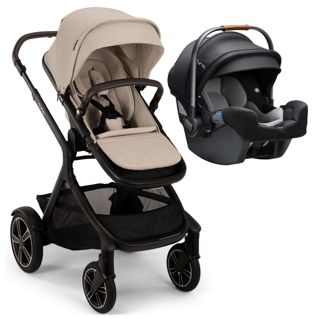Nuna Demi Next Stroller + Pipa RX Travel System Caviar/Caviar